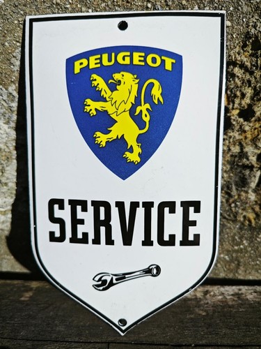 Plaque émaillée peugeot - émaillée,