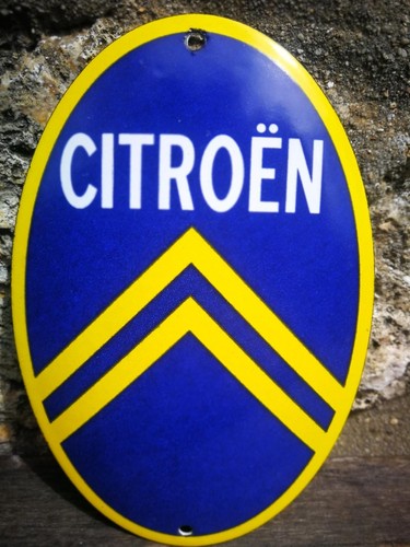 Plaque émaillée citroen - plaque,