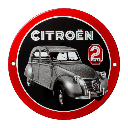 Plaque émaillée citroën - émaillée,