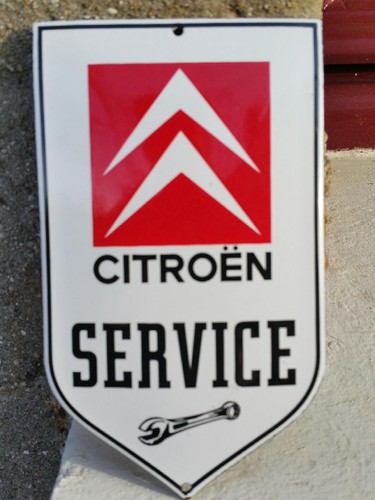 Plaque émaillée citroen - émaillée,