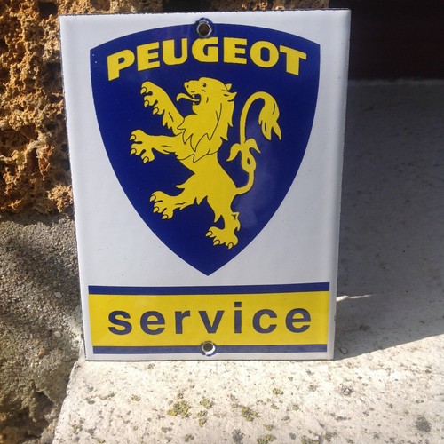 Plaque émaillée peugeot - émaillée,
