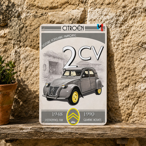 Plaque déco citroën - déco,