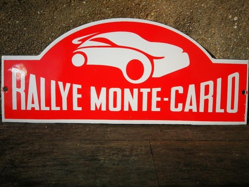 Plaque émaillée rallye monte - émaillée,