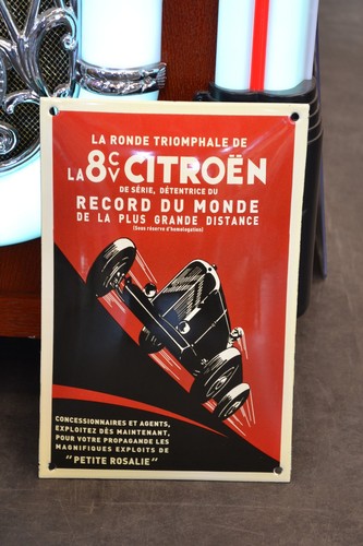 Plaque émaillée citroen - citroen, 8cv
