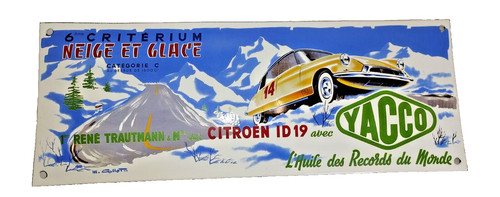 Plaque émaillée huile yacco - émaillée,